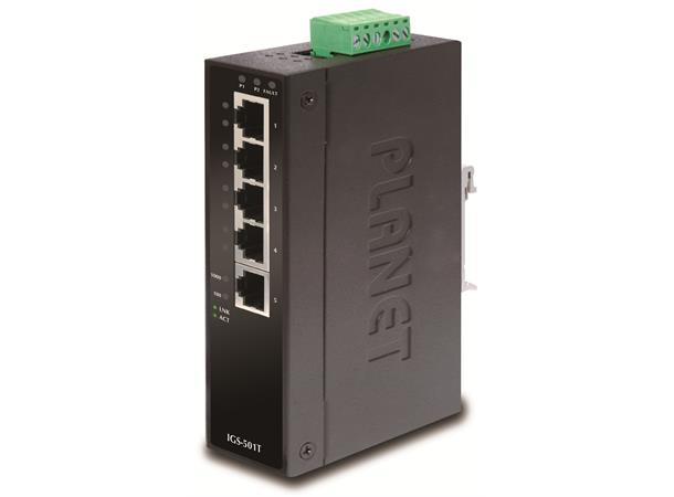 Planet Switch  5-p Gigabit Layer2 Industri IP30 DIN RPS 